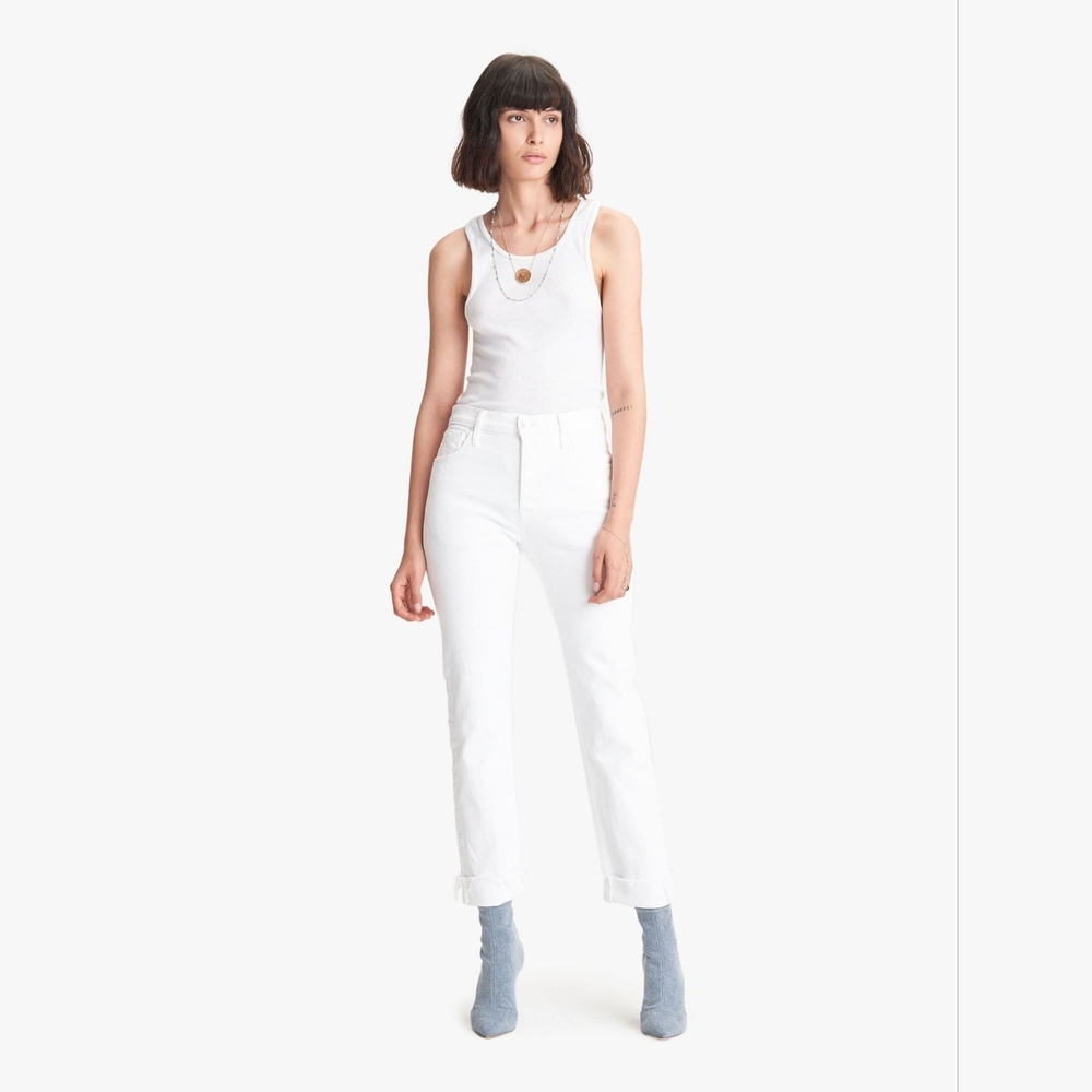 Mother The Scrapper Cuff Ankle Fray Jeans